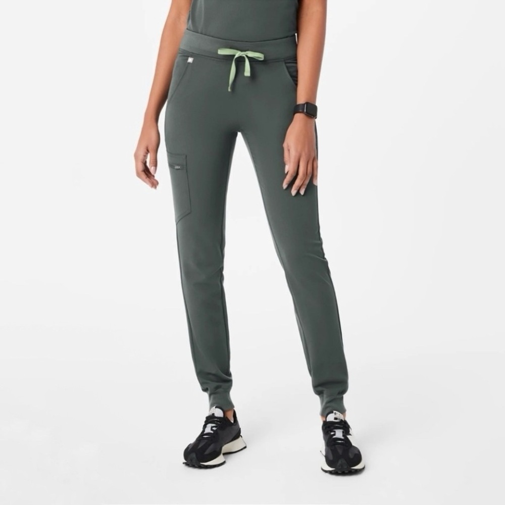 Figs Zamora Jogger Scrub Pant Limited Edition Bonsai Green Grey Large Petite